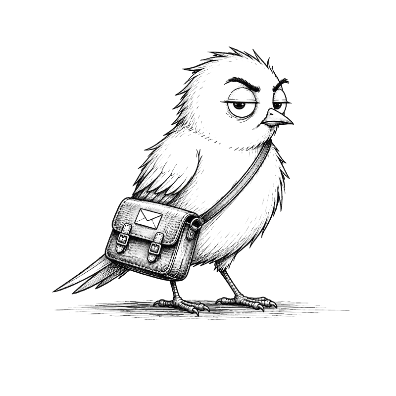 Canary with dispatch bag
